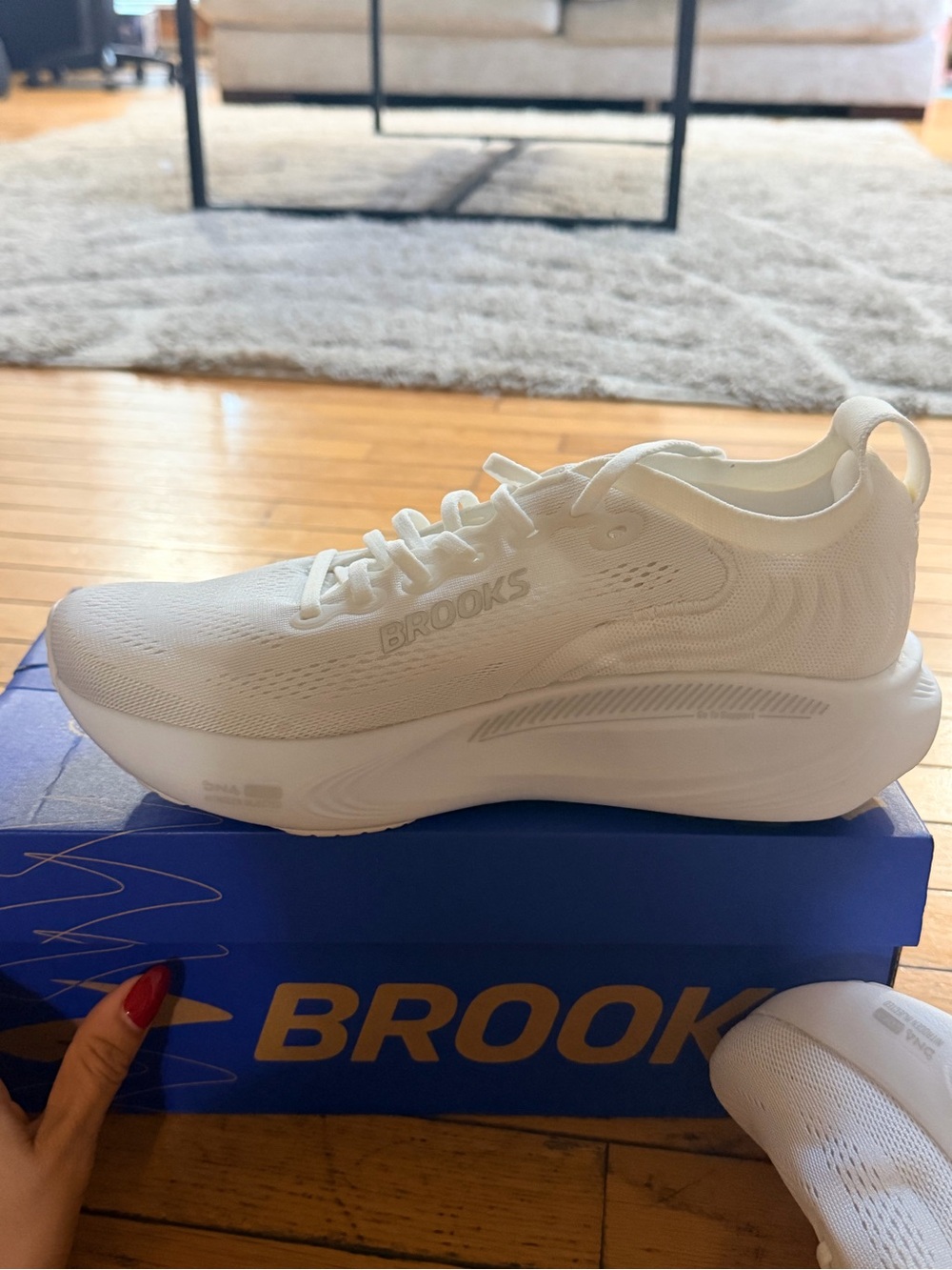 Brooks Women All-White Athletic Sneakers - Picture 4 of 6